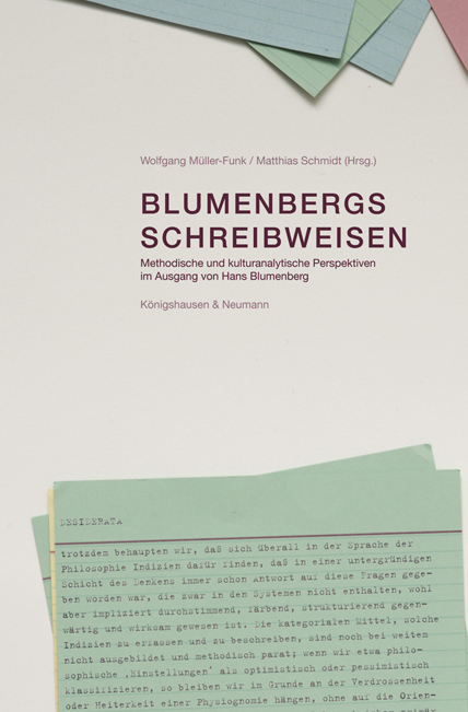 Cover zu Blumenbergs Schreibweisen (ISBN 9783826064586)