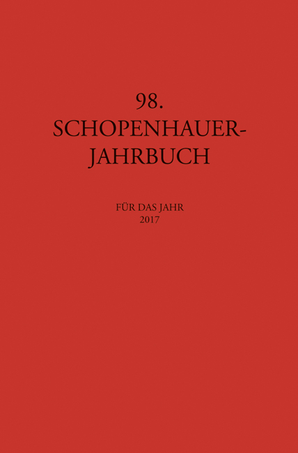 Cover zu Schopenhauer Jahrbuch (ISBN 9783826064593)