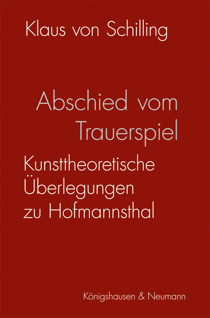 Cover zu Abschied vom Trauerspiel (ISBN 9783826065262)