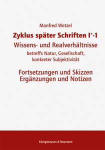 Cover zu Zyklus später Schriften I+-1 (ISBN 9783826066788)