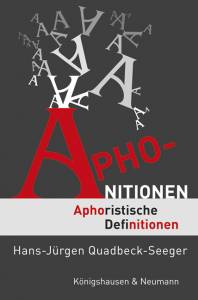 Cover zu Aphonitionen (ISBN 9783826067921)