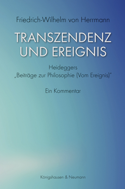 Cover zu Transzendenz und Ereignis (ISBN 9783826068539)