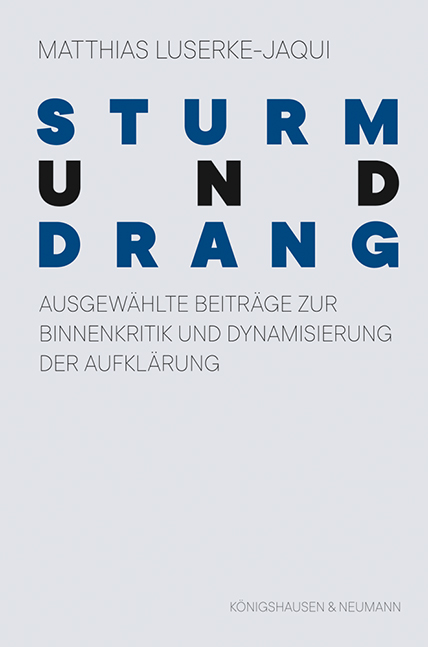 Cover zu Sturm und Drang (ISBN 9783826071058)