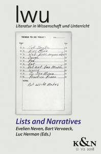 Cover zu Lists and Narratives (ISBN 9783826071157)
