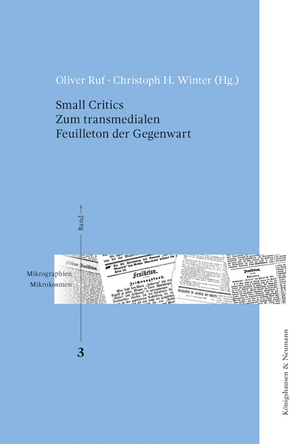 Cover zu Small Critics (ISBN 9783826071591)