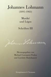 Cover zu Musiké und Lógos. Schriften III (ISBN 9783826071706)