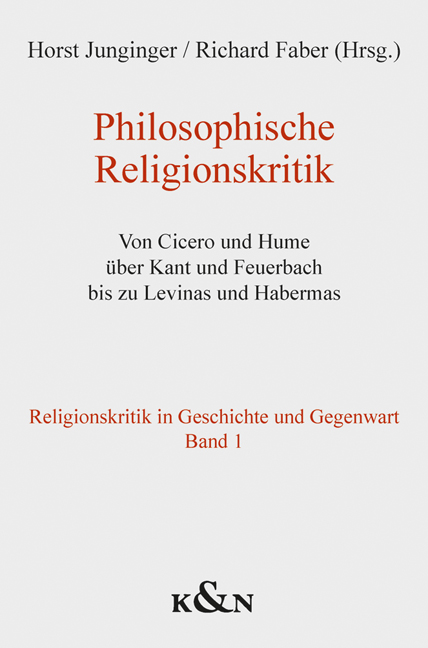 Cover zu Philosophische Religionskritik (ISBN 9783826073427)