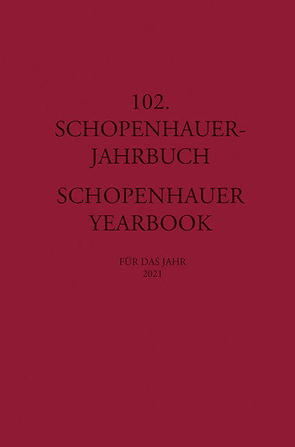 Cover zu 102. Schopenhauer Jahrbuch (ISBN 9783826075681)