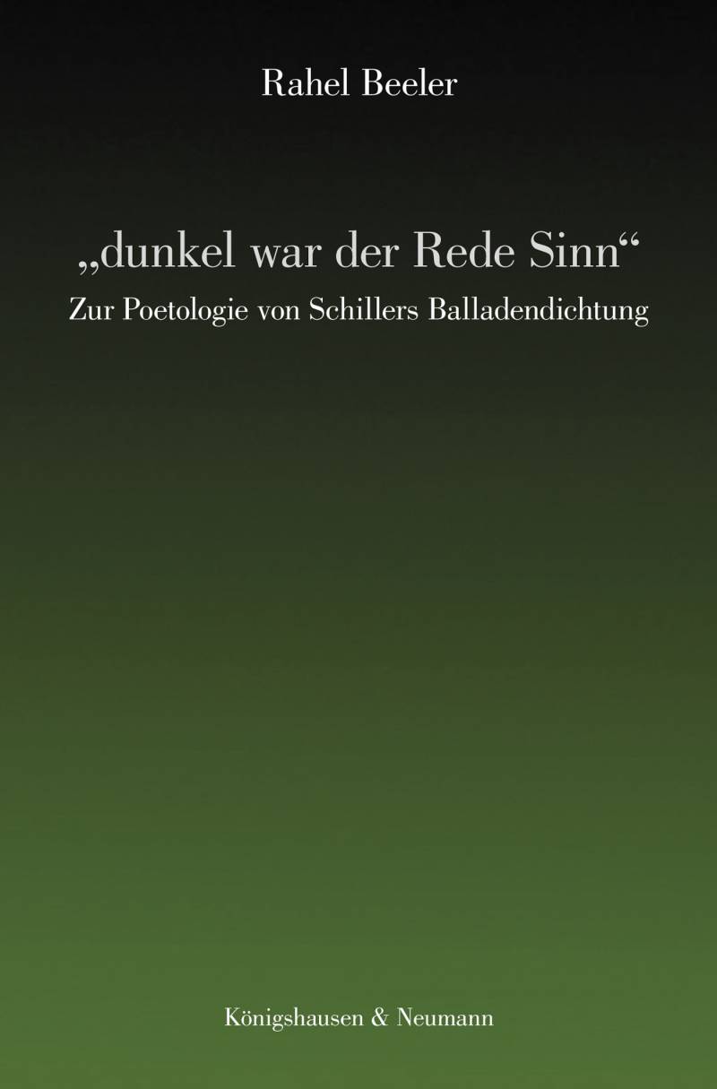 Cover zu "dunkel war der Rede Sinn" (ISBN 9783826080289)