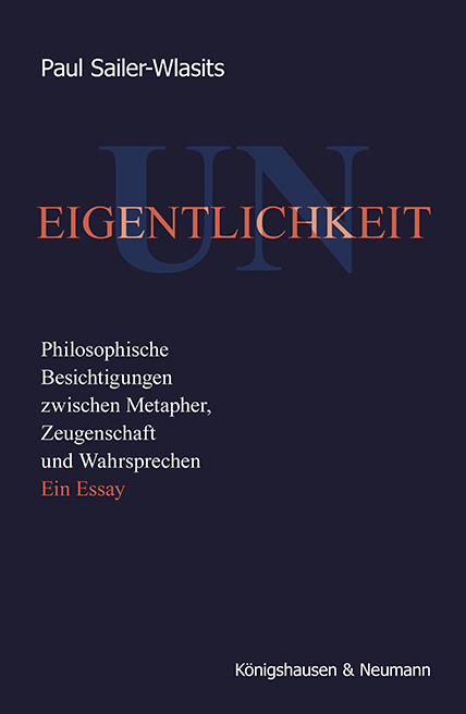 Cover zu Uneigentlichkeit (ISBN 9783826080401)