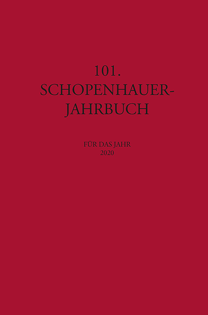 Cover zu 101. Schopenhauer Jahrbuch (ISBN 9783826080609)