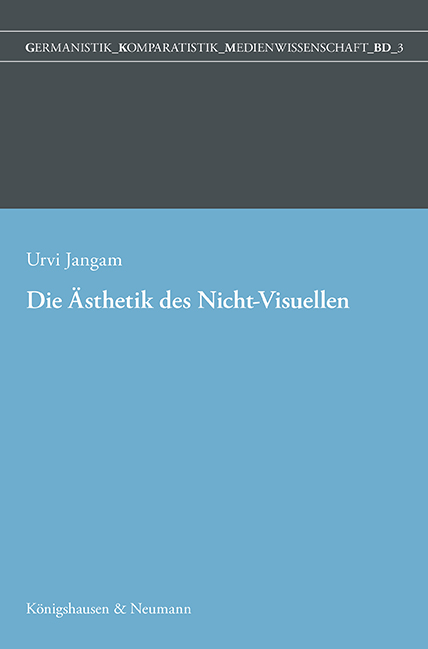 Cover zu Eine Ästhetik des Nicht-Visuellen (ISBN 9783826080746)