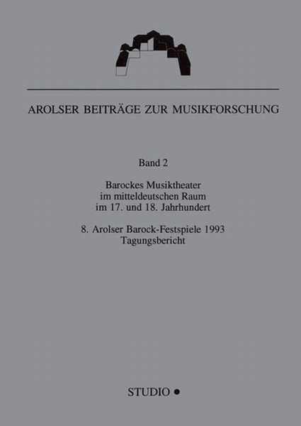 Cover zu Barockes Musiktheater im mitteldeutschen Raum im 17. und 18. Jahrhundert (ISBN 9783895640001)