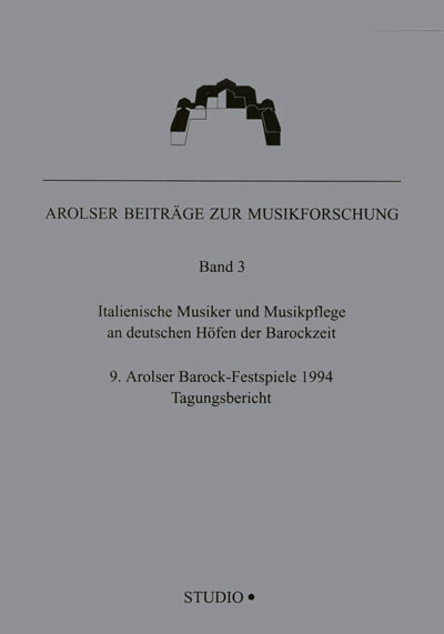 Cover zu Italienische Musiker und Musikpflege an deutschen Höfen der Barockzeit (ISBN 9783895640148)