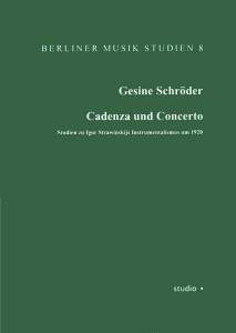 Cover zu Cadenza und Concerto (ISBN 9783895640179)