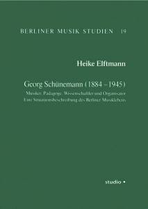 Cover zu Georg Schünemann (1884-1945) (ISBN 9783895640612)