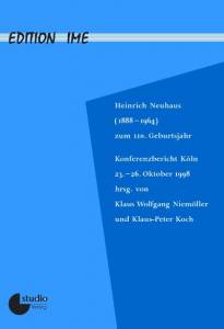 Cover zu Heinrich Neuhaus (1888-1964) zum 110. Geburtstag (ISBN 9783895640674)