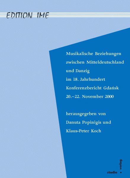 Cover zu Musikalische Beziehungen zwischen Mitteldeutschland und Danzig im 18. Jahrhundert (ISBN 9783895640742)